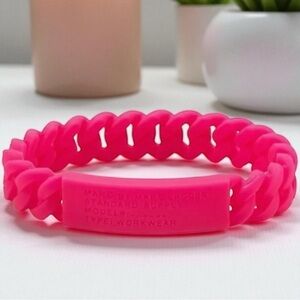 Marc by Marc Jacobs Knockout Pink Silicone Link Bracelet NWT
